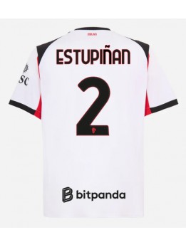 Billige AC Milan Pervis Estupinan #2 Bortedrakt 2025-26 Kortermet